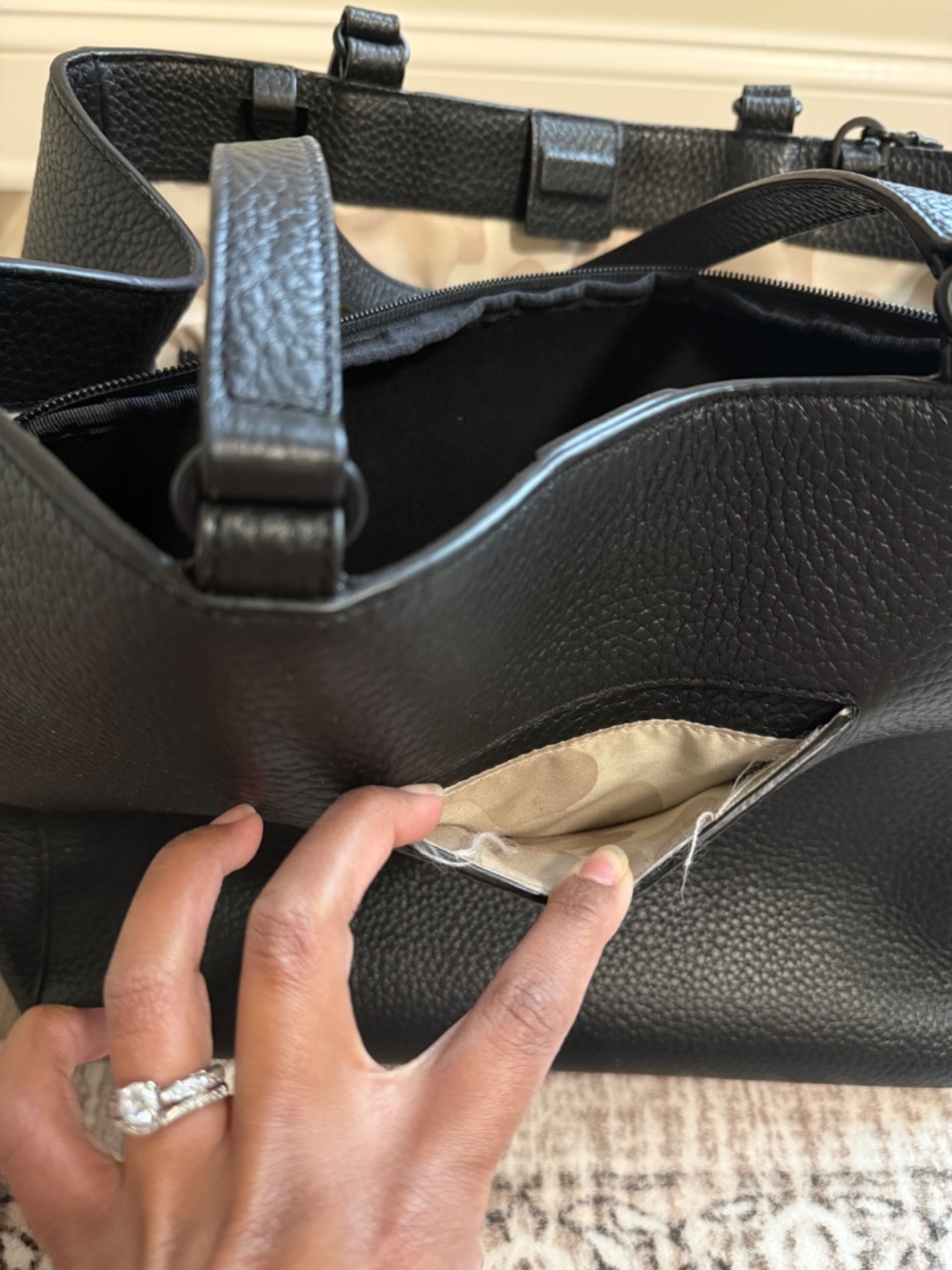 Dagne Dover Large Allyn Tote - Onyx - Picture 7 of 11